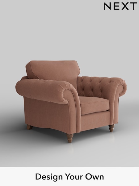 Relaxed Linen Look/Light Rust Brown Gosford Highback Ii Deep Sit (W41950) | £1,075