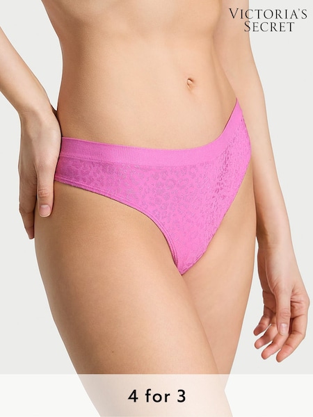 Victoria's Secret New Peony Pink Thong Knickers (W41977) | £9