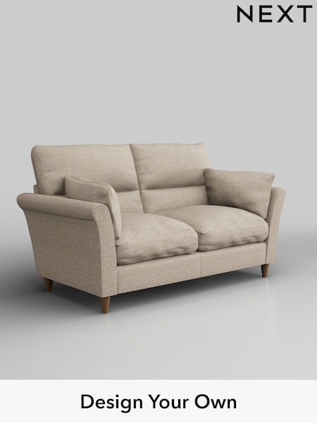 Boucle Weave Easy Clean/Dark Natural Hartley Highback Relaxed Sit (W41985) | £1,125