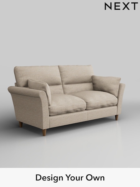 Boucle Weave Easy Clean/Dark Natural Hartley Highback Relaxed Sit (W41985) | £1,225