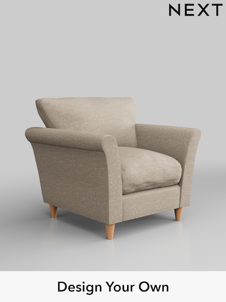 Boucle Weave Easy Clean/Dark Natural Hartley Relaxed Sit (W41989) | £725