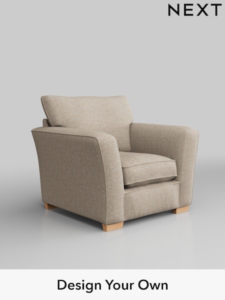 Boucle Weave Easy Clean/Dark Natural Heath Highback (W41990) | £650