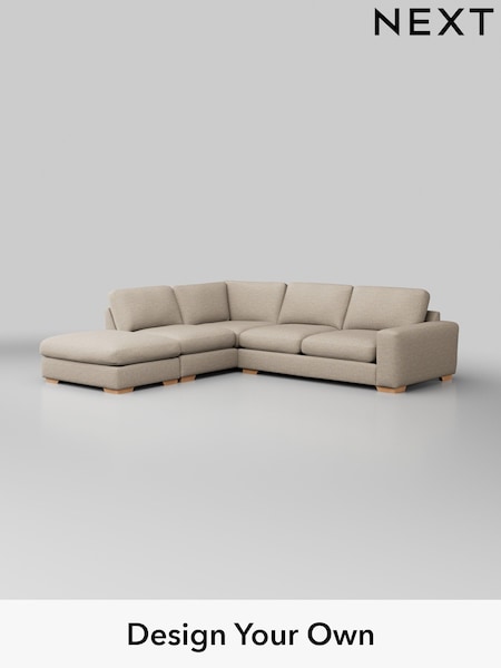 Boucle Weave Easy Clean/Dark Natural Houghton Deep Relaxed Sit (W41991) | £2,525