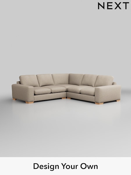 Boucle Weave Easy Clean/Dark Natural Houghton Deep Relaxed Sit (W41991) | £2,675