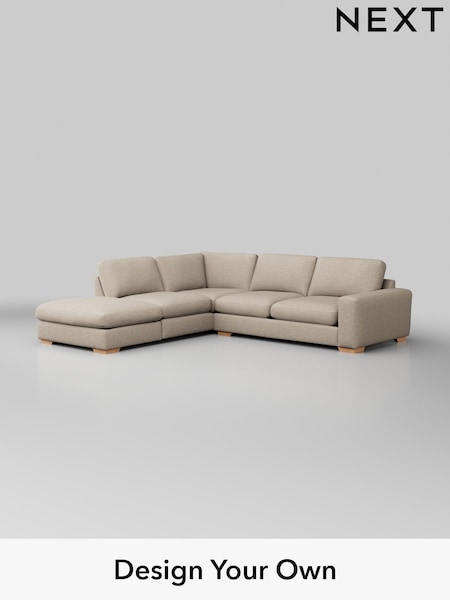 Boucle Weave Easy Clean/Dark Natural Houghton Deep Relaxed Sit (W41991) | £2,475