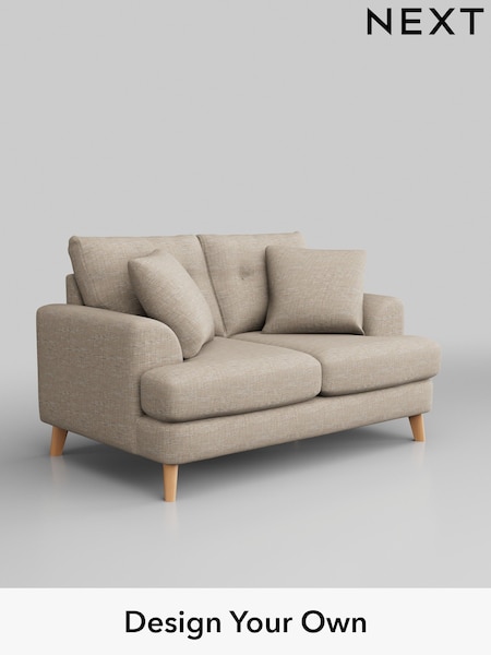 Boucle Weave Easy Clean/Dark Natural Parker Buttoned Back (W41993) | £1,099