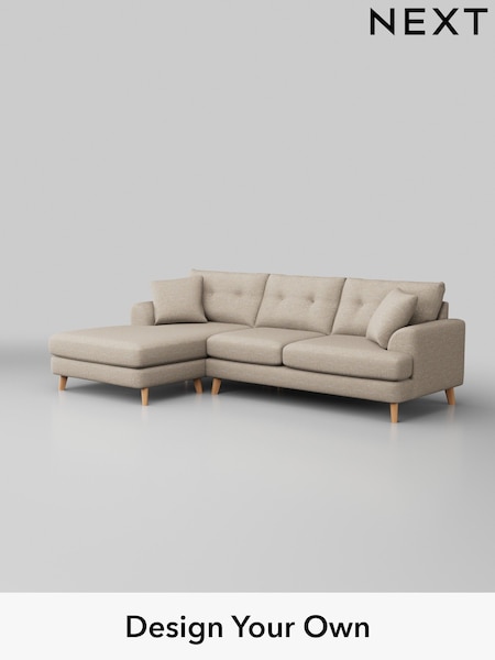 Boucle Weave Easy Clean/Dark Natural Parker Buttoned Back (W41993) | £2,199