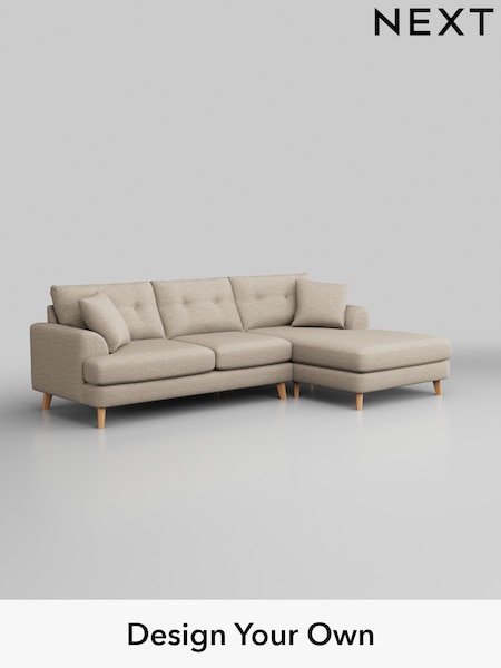 Boucle Weave Easy Clean/Dark Natural Parker Buttoned Back (W41993) | £2,199