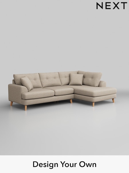Boucle Weave Easy Clean/Dark Natural Parker Buttoned Back (W41993) | £2,175
