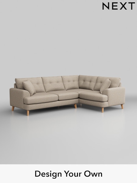 Boucle Weave Easy Clean/Dark Natural Parker Buttoned Back (W41993) | £2,225