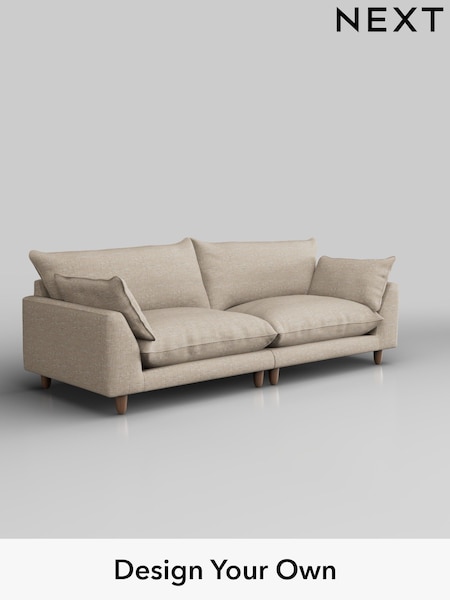Boucle Weave Easy Clean/Dark Natural Noa Deep Relaxed Sit (W42000) | £1,275