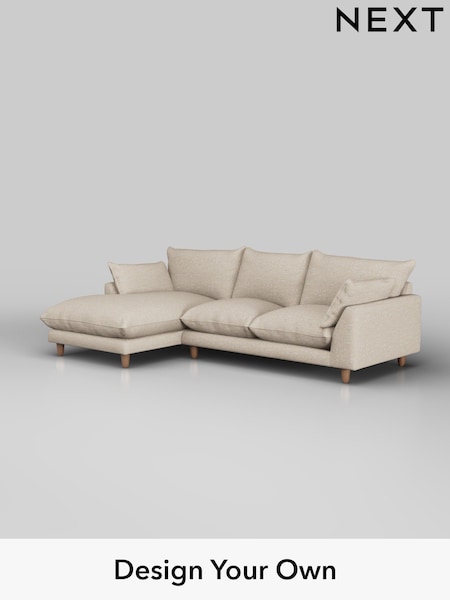 Boucle Weave Easy Clean/Dark Natural Noa Deep Relaxed Sit (W42000) | £1,775