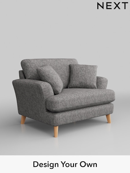 Chunky Boucle Easy Clean/Light Grey Conway Relaxed Sit (W42003) | £975