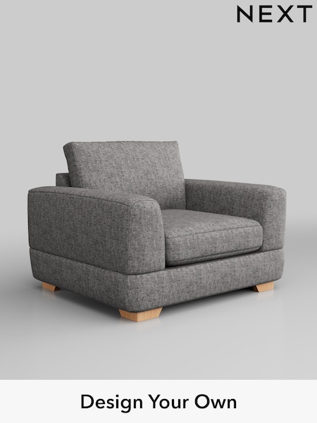 Chunky Boucle Easy Clean/Light Grey Clayton (W42004) | £850