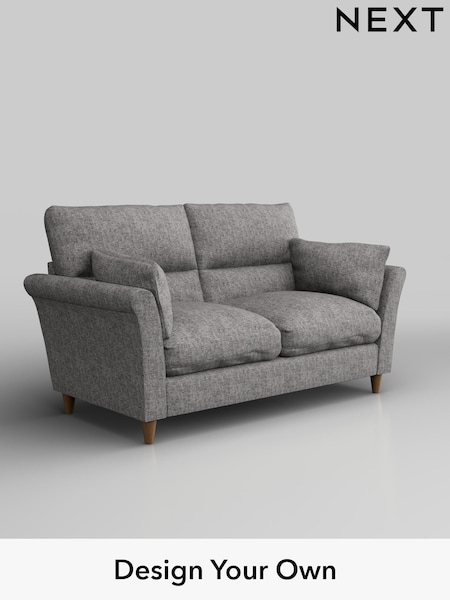 Chunky Boucle Easy Clean/Light Grey Hartley Highback Relaxed Sit (W42005) | £1,225