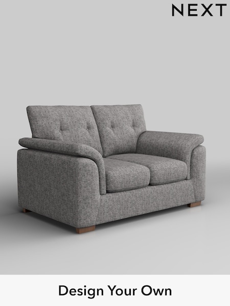 Chunky Boucle Easy Clean/Light Grey Hayden Buttoned Back (W42006) | £1,025