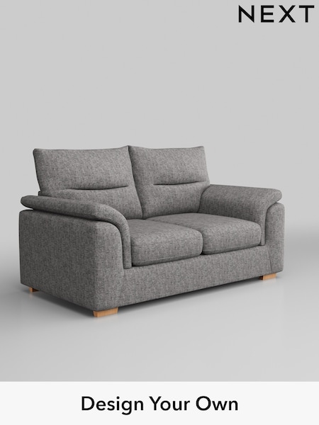 Chunky Boucle Easy Clean/Light Grey Hayden Highback (W42007) | £1,125