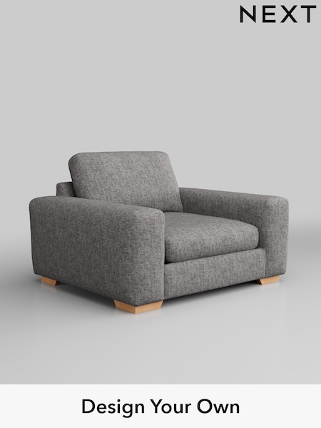 Chunky Boucle Easy Clean/Light Grey Houghton Deep Sit (W42008) | £975