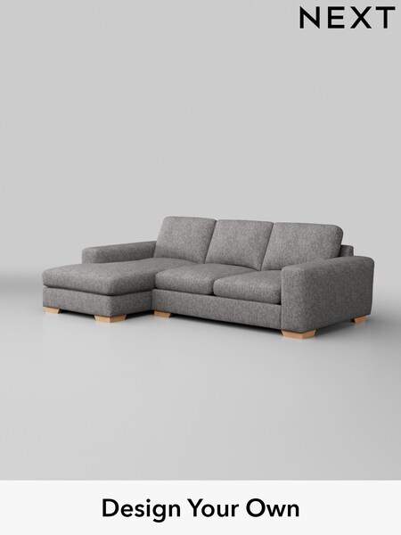 Chunky Boucle Easy Clean/Light Grey Houghton Deep Sit (W42008) | £2,050