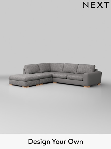 Chunky Boucle Easy Clean/Light Grey Houghton Deep Sit (W42008) | £2,599