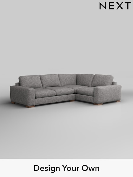 Chunky Boucle Easy Clean/Light Grey Houghton Deep Sit (W42008) | £2,575