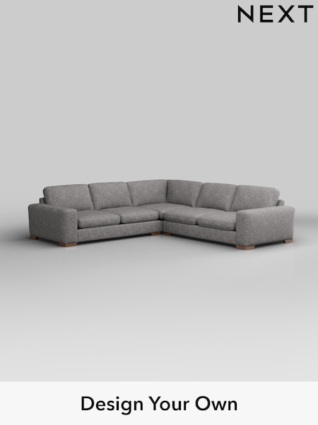 Chunky Boucle Easy Clean/Light Grey Houghton Deep Sit (W42008) | £2,875