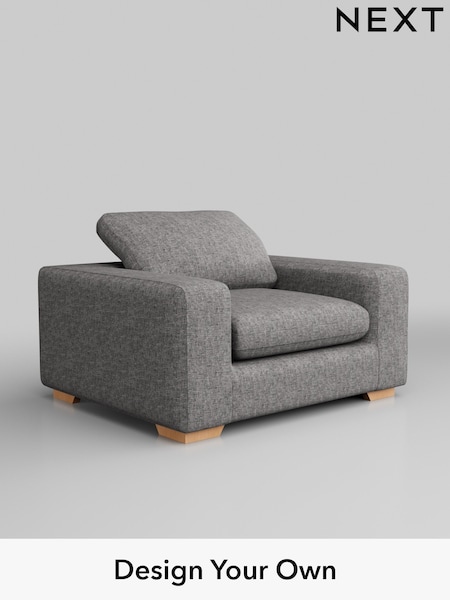 Chunky Boucle Easy Clean/Light Grey N Premium The Snuggle Grand (W42016) | £1,399