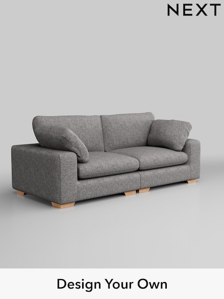 Chunky Boucle Easy Clean/Light Grey N Premium The Snuggle Grand (W42016) | £1,899