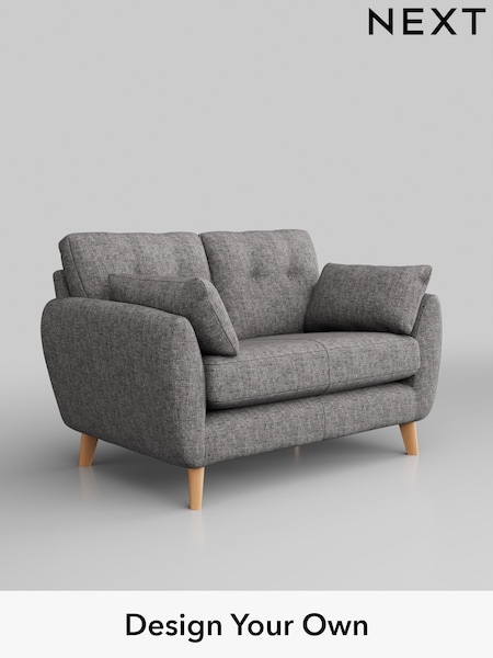 Chunky Boucle Easy Clean/Light Grey Wilson Buttoned Back (W42017) | £850