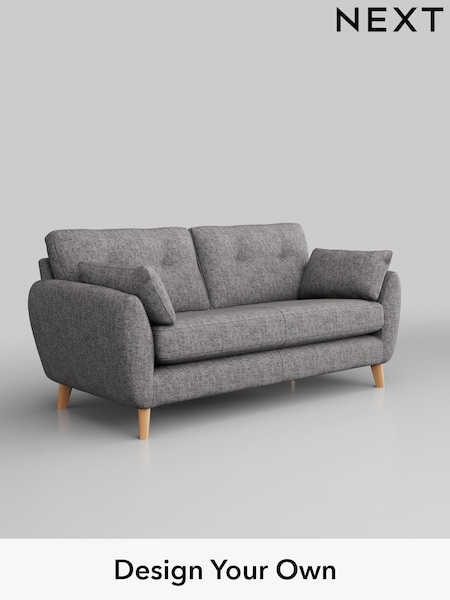 Chunky Boucle Easy Clean/Light Grey Wilson Buttoned Back (W42017) | £1,050