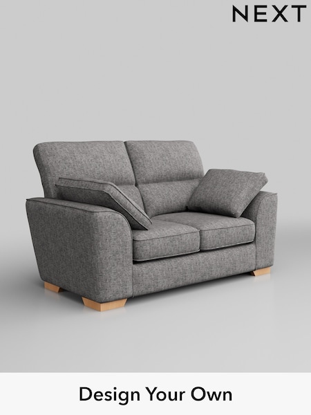 Chunky Boucle Easy Clean/Light Grey Stamford Highback (W42020) | £1,099