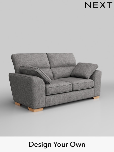 Chunky Boucle Easy Clean/Light Grey Stamford Highback (W42020) | £1,199