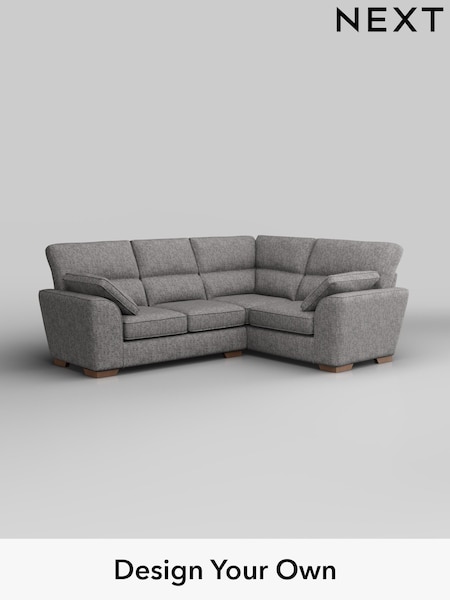 Chunky Boucle Easy Clean/Light Grey Stamford Highback (W42020) | £2,150