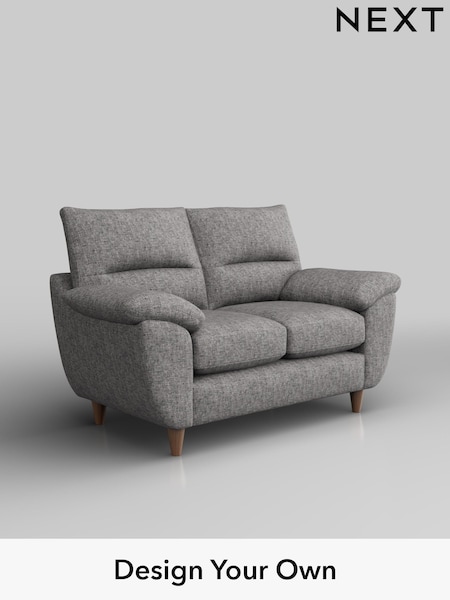 Chunky Boucle Easy Clean/Light Grey Elliot Highback (W42023) | £975