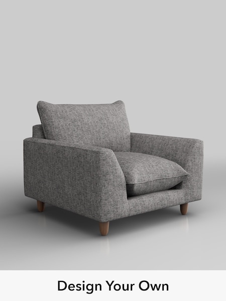 Chunky Boucle Easy Clean/Light Grey Noa Deep Relaxed Sit (W42024) | £875