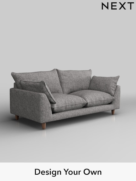 Chunky Boucle Easy Clean/Light Grey Noa Deep Relaxed Sit (W42024) | £1,175