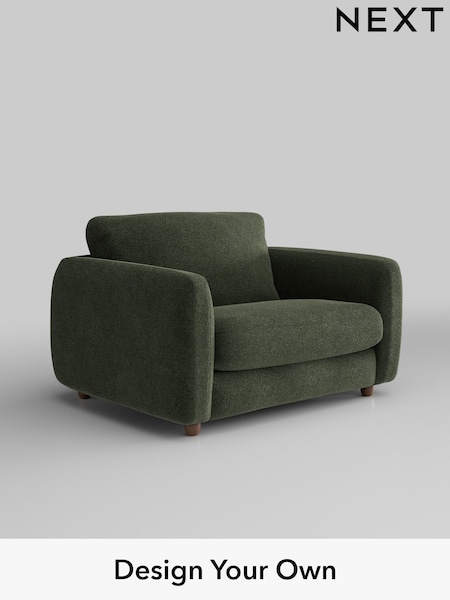 Boucle Chenille/Dark Moss Green Aiden (W42038) | £925