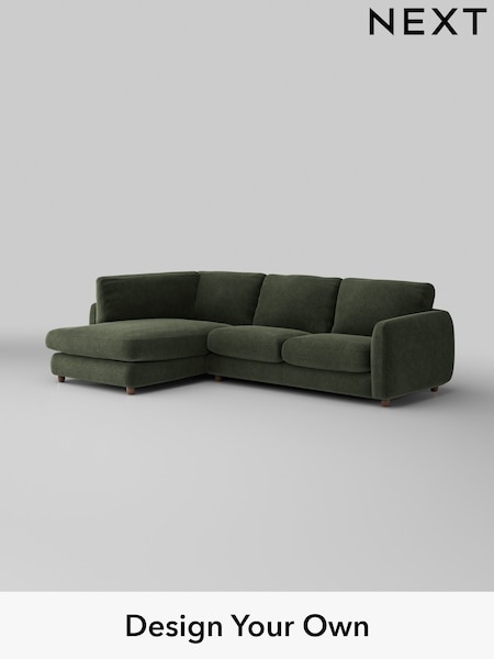 Boucle Chenille/Dark Moss Green Aiden (W42038) | £1,825