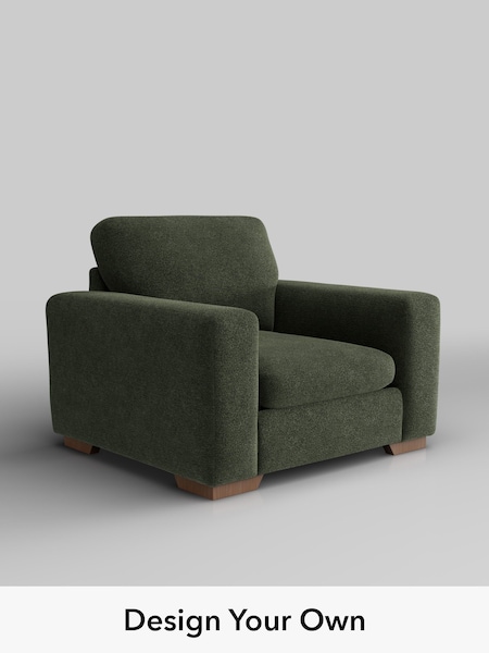 Boucle Chenille/Dark Moss Green Houghton Deep Sit (W42042) | £875
