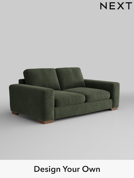Boucle Chenille/Dark Moss Green Houghton Deep Sit (W42042) | £1,275