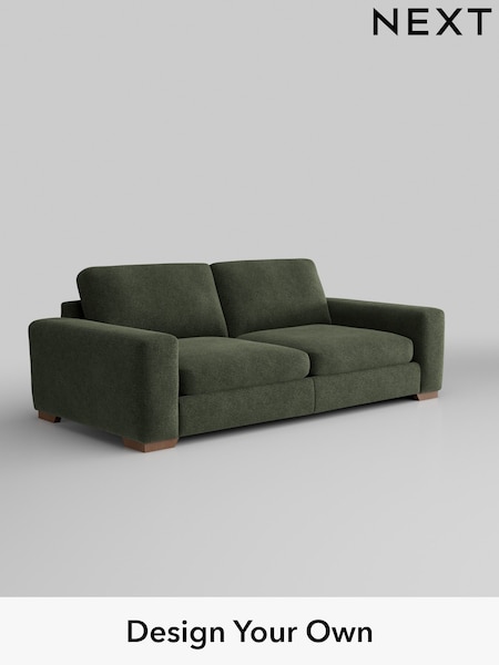 Boucle Chenille/Dark Moss Green Houghton Deep Sit (W42042) | £1,375