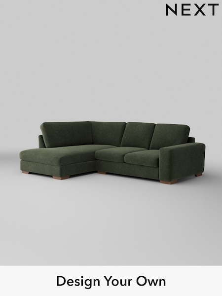 Boucle Chenille/Dark Moss Green Houghton Deep Sit (W42042) | £2,099