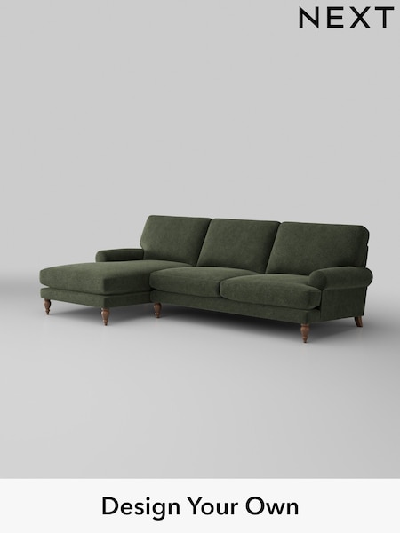 Boucle Chenille/Dark Moss Green Erin Deep Relaxed Sit (W42043) | £1,975