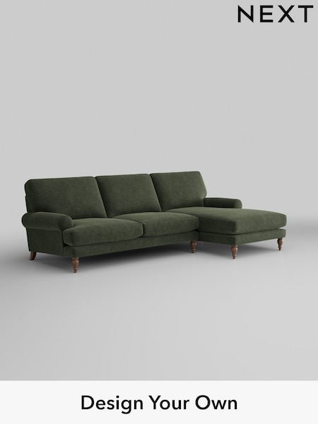 Boucle Chenille/Dark Moss Green Erin Deep Relaxed Sit (W42043) | £1,975
