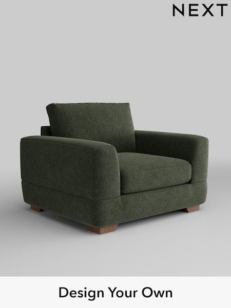 Boucle Chenille/Dark Moss Green Clayton (W42045) | £850