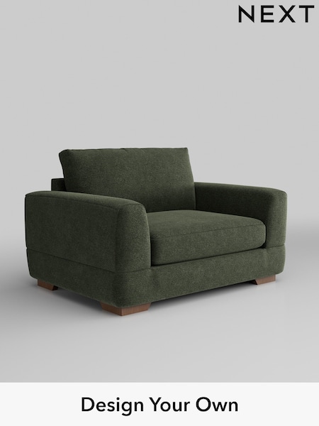 Boucle Chenille/Dark Moss Green Clayton (W42045) | £950