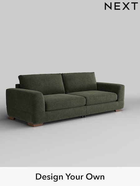 Boucle Chenille/Dark Moss Green Clayton (W42045) | £1,425