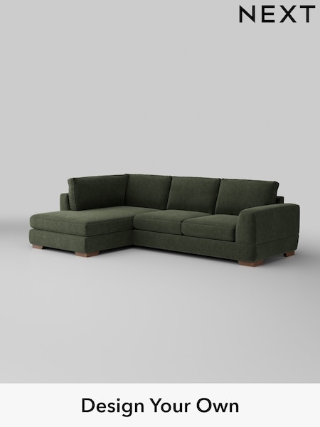 Boucle Chenille/Dark Moss Green Clayton (W42045) | £1,825