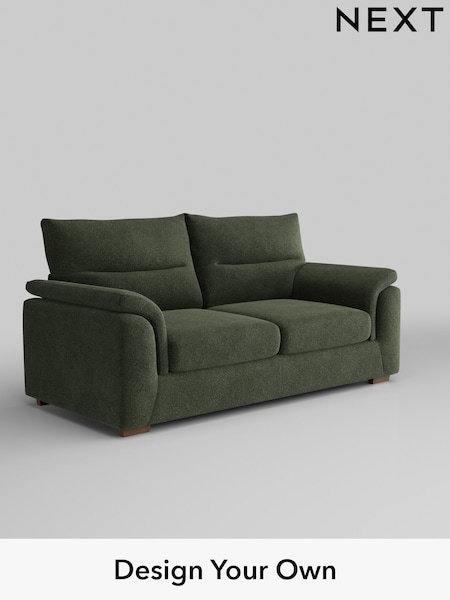 Boucle Chenille/Dark Moss Green Hayden Highback (W42047) | £1,225