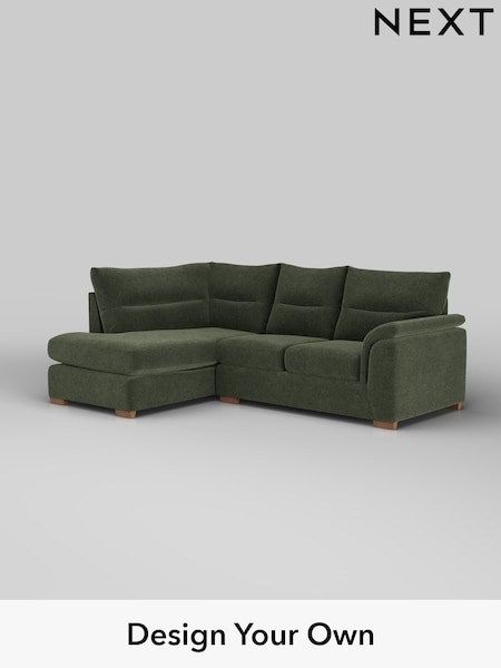 Boucle Chenille/Dark Moss Green Hayden Highback (W42047) | £1,825